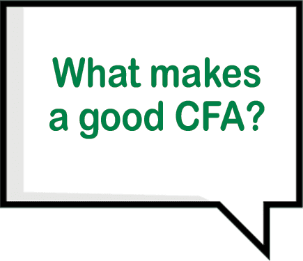 What makes a good CFA?