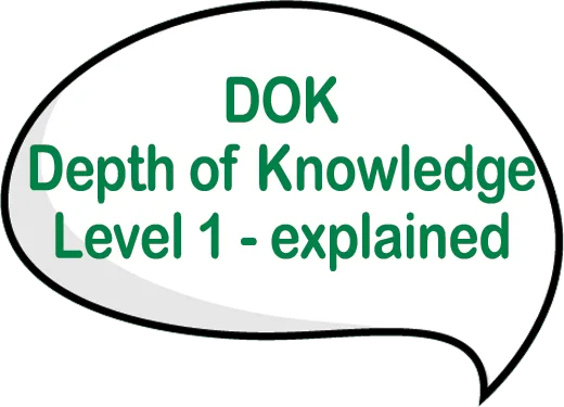 DOK (Depth of Knowledge) Level 1 explained
